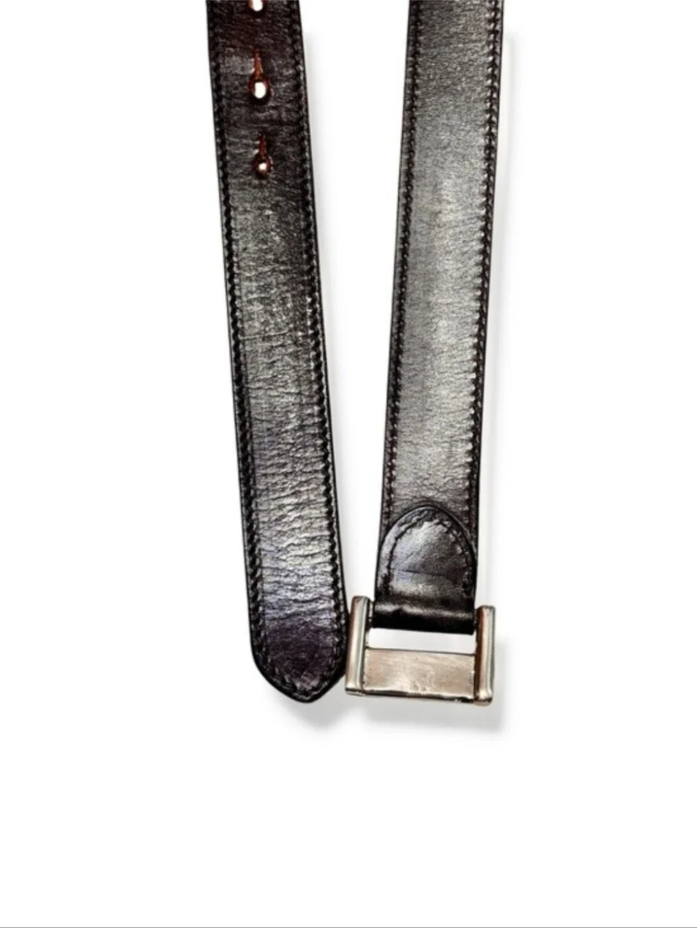 GIANNI VERSACE Dark Brown Minimalist Stud Belt Size 40 VINTAGE 90sVINTAGE 1990